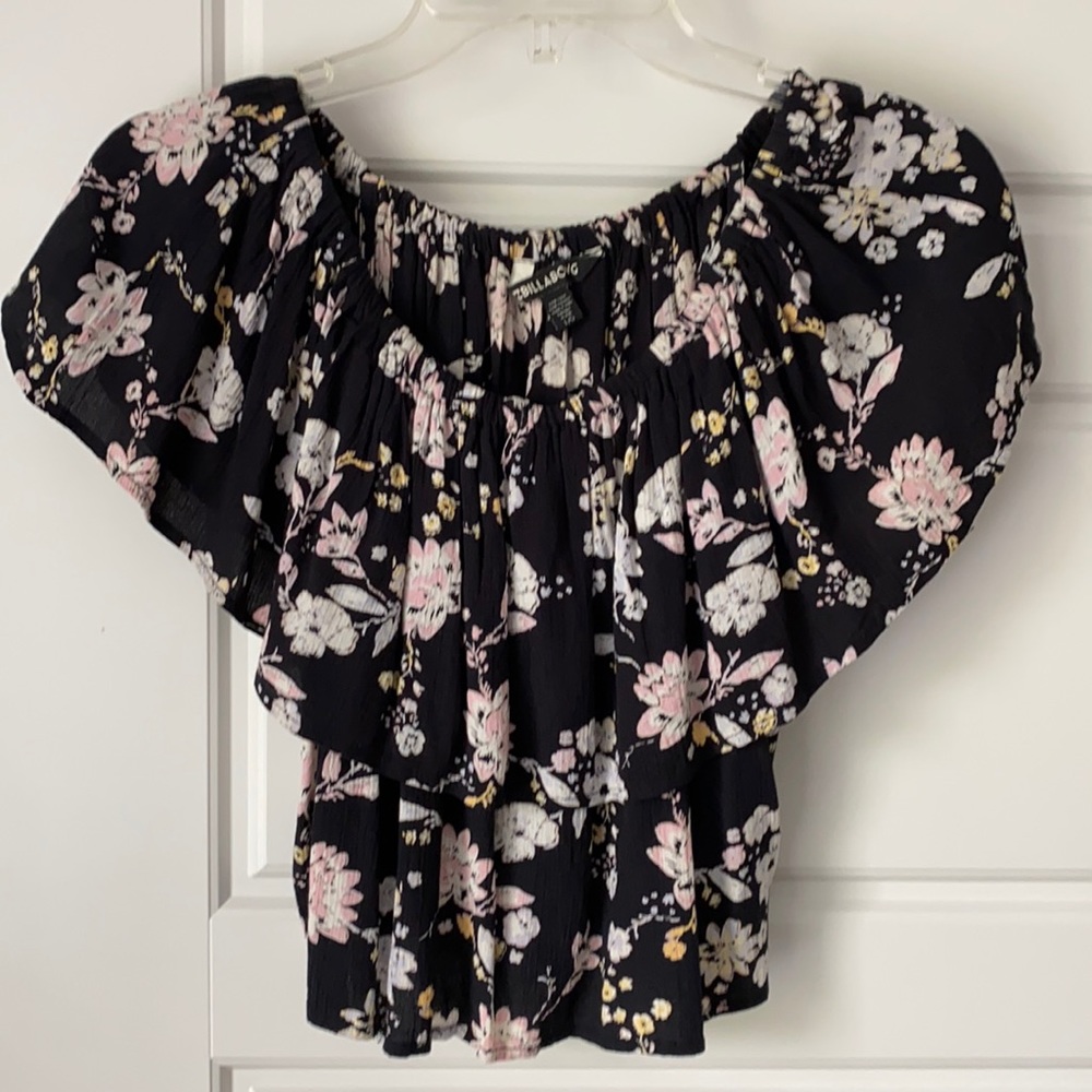 Billabong Floral Crop Top Large